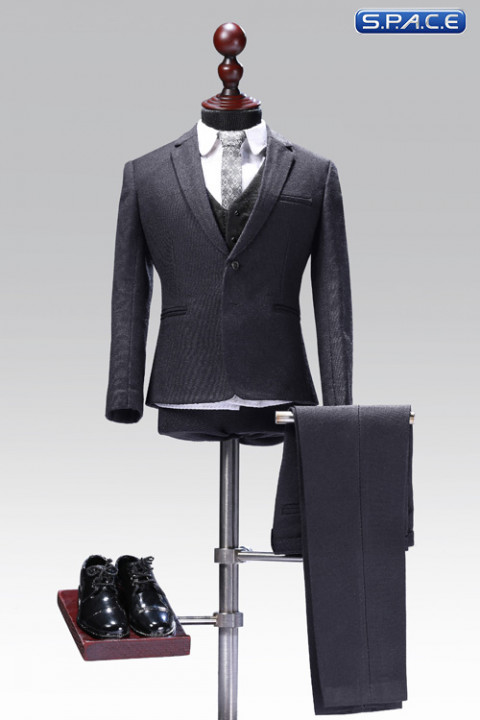 1/6 Scale grey exquisite three-piece Male Suit Set