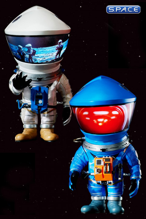 Silver & Blue Astronaut Deformed Real Series Vinyl Statues 2-Pack (2001: A Space Odyssey)