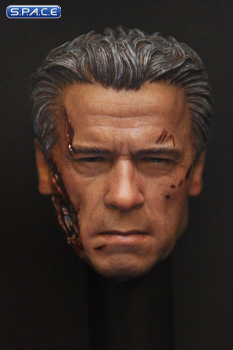 1/6 Scale battle damaged Guardian Head Sculpt (grey hair)