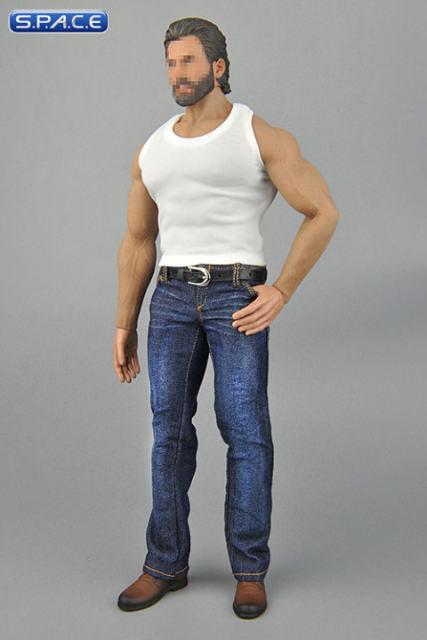 1/6 Scale white Tanktop & Jeans Set