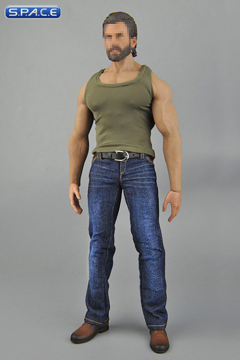 1/6 Scale green Tanktop & Jeans Set