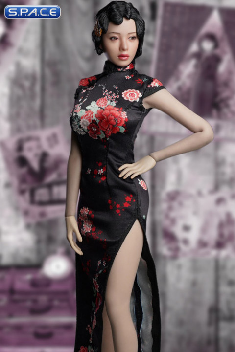 1/6 Scale black Shanghai Nightclub Singer Cosplay Set