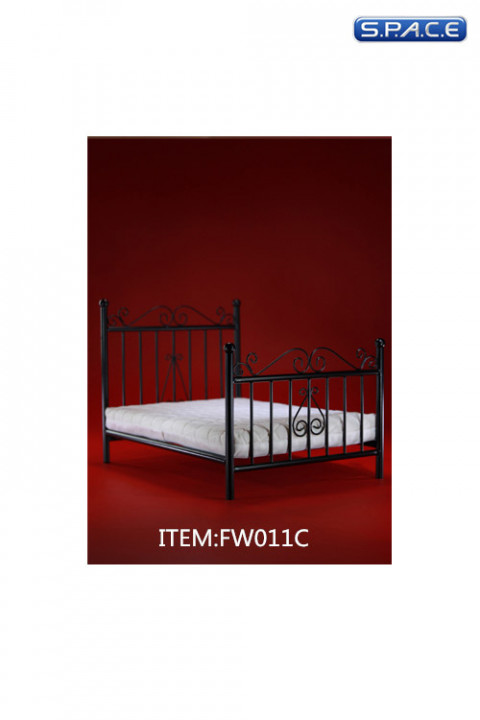 1/6 Scale black Bed with mattress