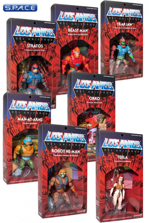 Complete Set of 7: MOTU Vintage Los Amos Packaging Wave 2 (Masters of the Universe)