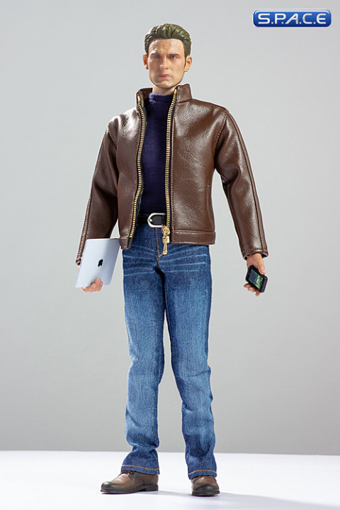 1/6 Scale Steves brown Casual Leather Jacket Outfit