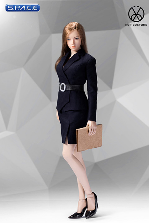 1/6 Scale blue female Office Lady Set with Skirt
