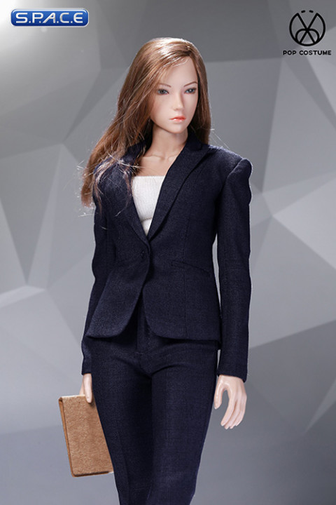 1/6 Scale blue female Office Lady Set with Pants