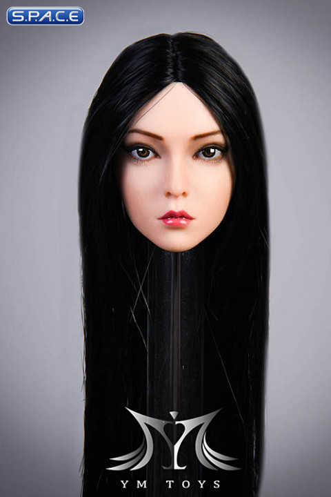 1/6 Scale Rose Head Sculpt (straight long black hair)
