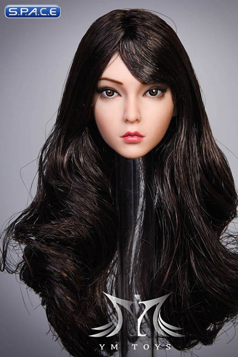 1/6 Scale Rose Head Sculpt (curly long black hair)