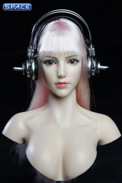 1/6 Scale Iris Head Sculpt with headphone (white hair)