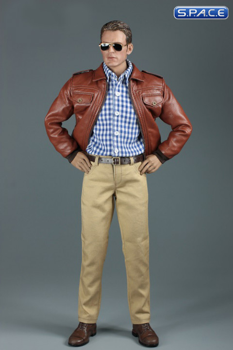 1/6 Scale Mens Retro Leather Suit
