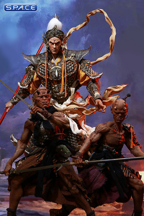 1/6 Scale Erlang God Yang Jian, the Deified Dog, Alternative God Black Horn & Alternative God Young Bone (Havoc in Heaven)