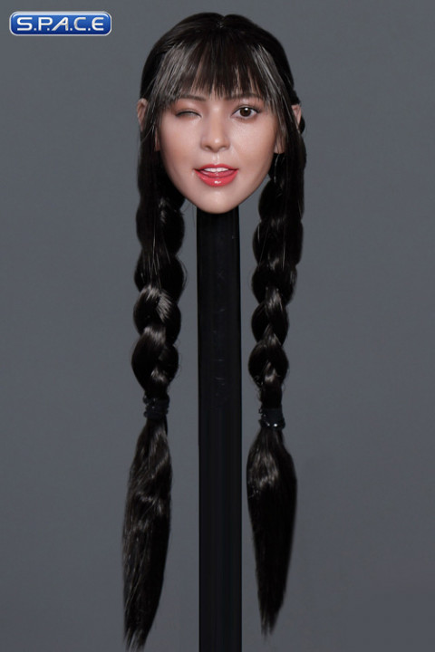1/6 Scale Bai Ling Head Sculpt (black hair with braids)
