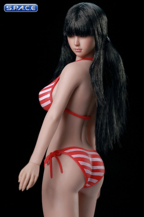 1/6 Scale female super-flexible seamless suntan Body with medium breast with head sculpt