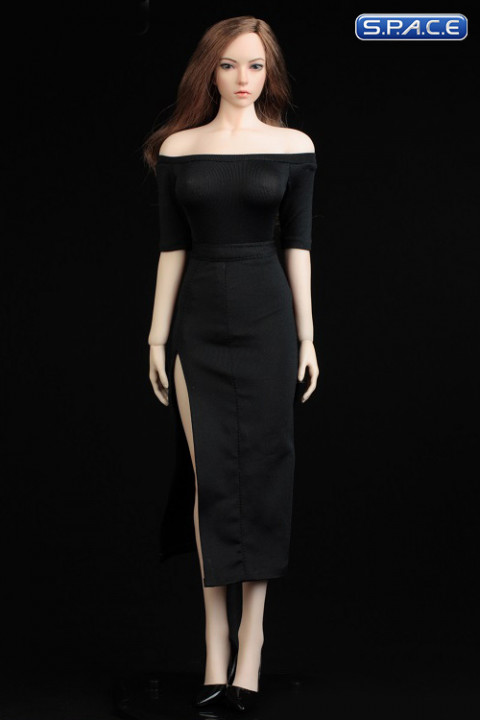 1/6 Scale shoulder-free body with pencil skirt (black)