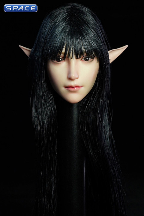 1/6 Scale Valaina Head Sculpt (long black hair)