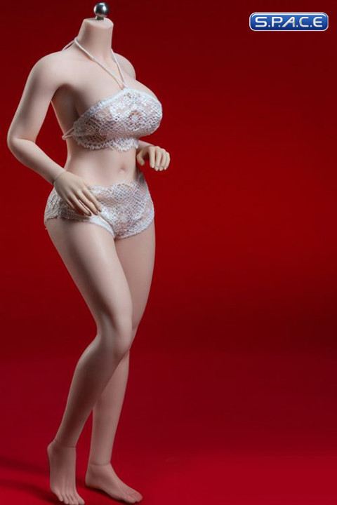 1/6 Scale female super-flexible seamless curvy pale Body with large breast / headless