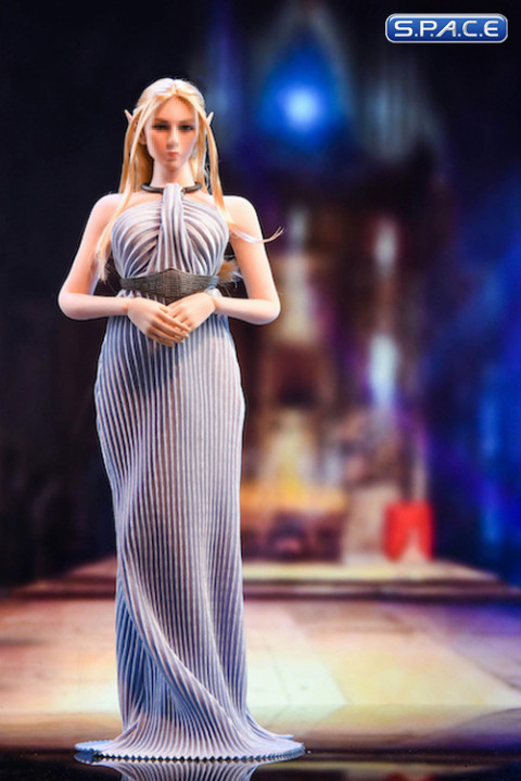 1/6 Scale backless Evening Dress (light purple)