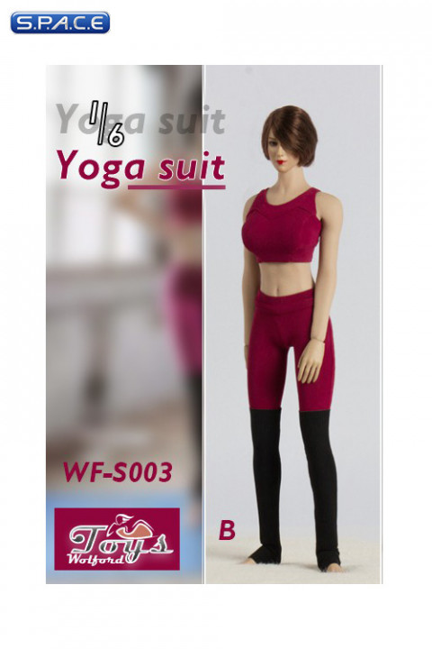 1/6 Scale Yoga Suit (burgundy color)