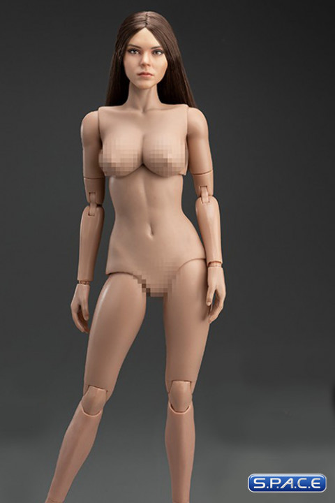 1/6 Scale Female Body with brown hair Head Sculpt