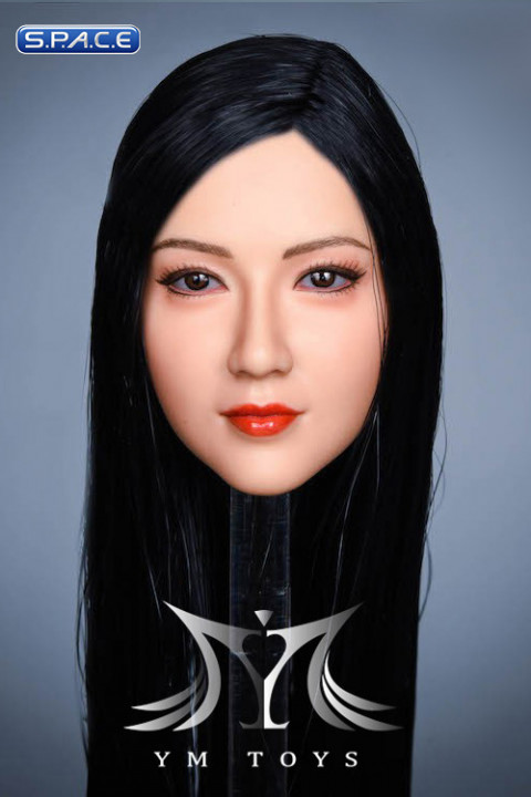1/6 Scale Saki Head Sculpt (long black hair)