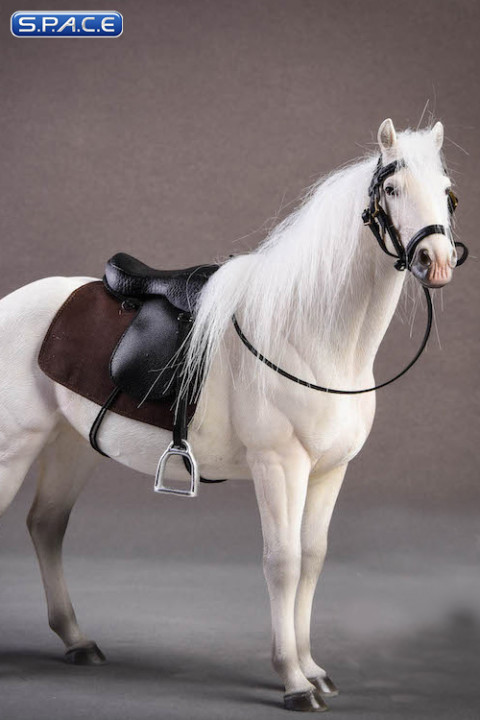 1/12 Scale white Hanoverian Horse