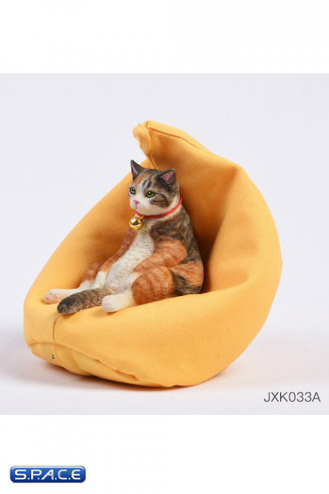 1/6 Scale lazy Cat with Sofa (brown/sorrel)