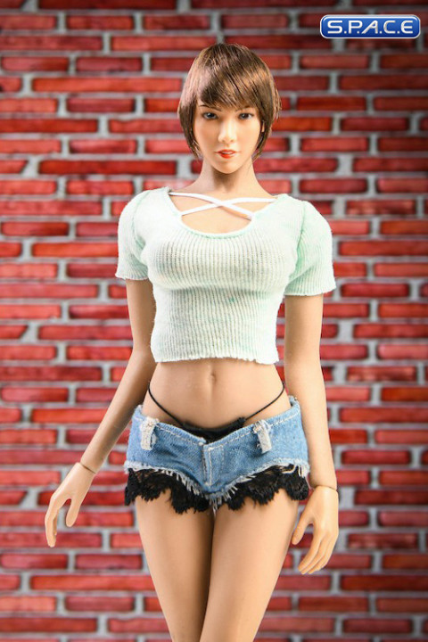 1/6 Scale Hot Pants with green Top