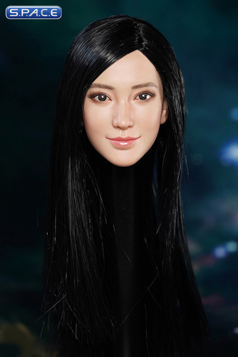 1/6 Scale Misaki Head Sculpt (long black hair)