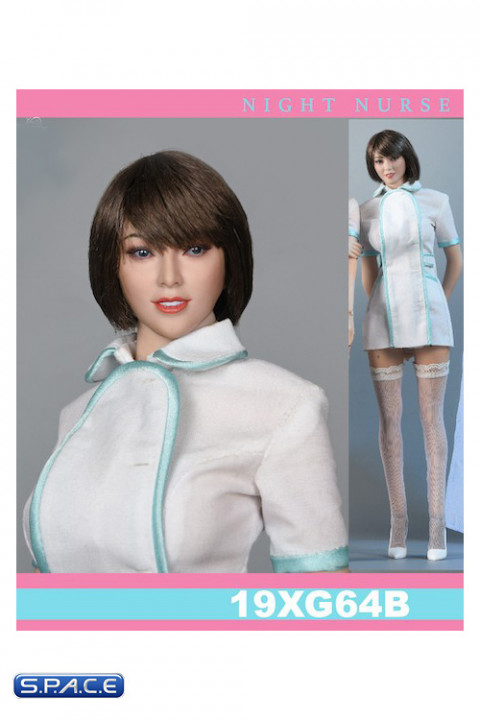 1/6 Scale Night Nurse Character Set with short hair head sculpt