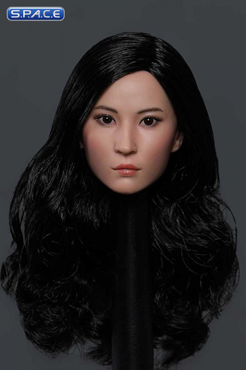 1/6 Scale Alexandra Head Sculpt (long black curly hair)