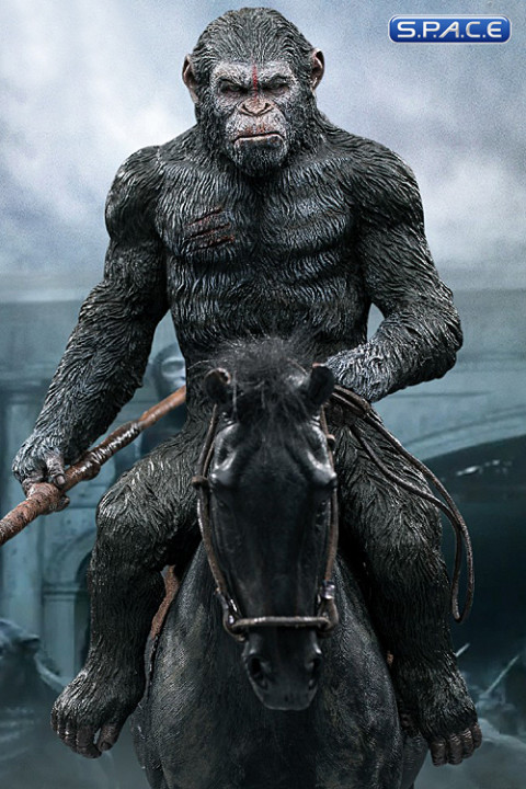 Caesar with Spear Mixed Media Statue (Dawn of the Planet of the Apes)