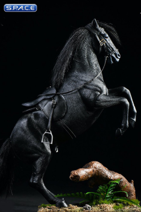 1/12 Scale rising Hanoverian Warmblood Horse (black)