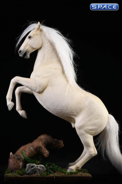 1/12 Scale rising Hanoverian Warmblood Horse (white)