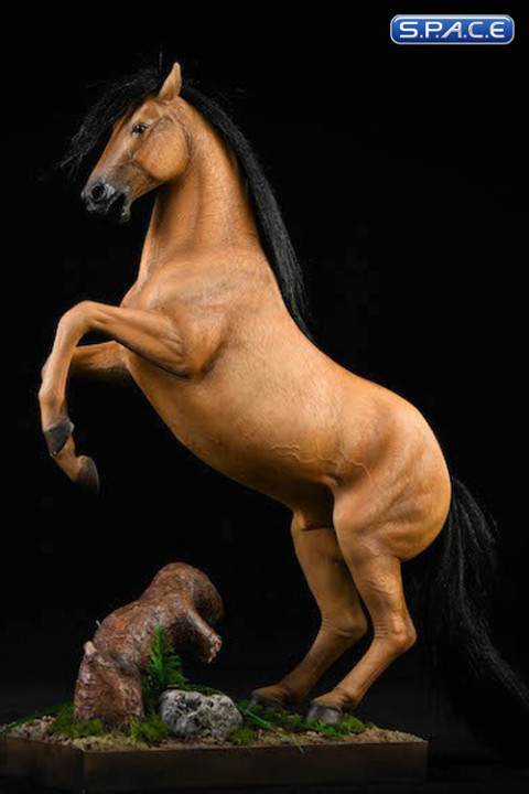 1/12 Scale rising Hanoverian Warmblood Horse (buckskin)