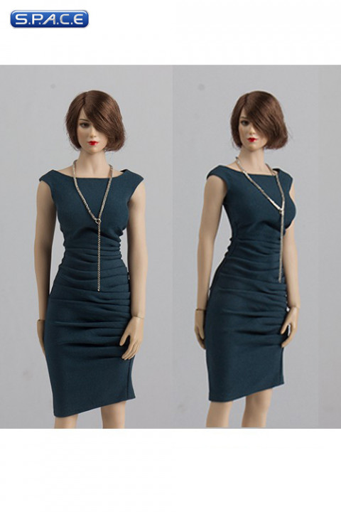 1/6 Scale Tight Evening Dress (blue/grey)