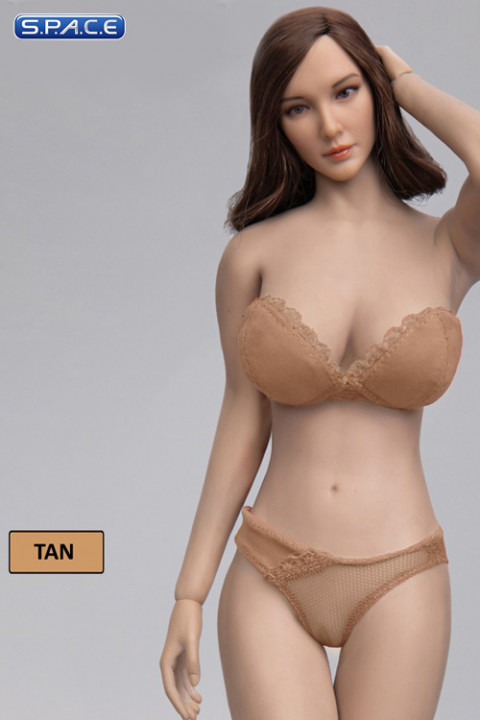 1/6 Scale Strapless Bra and Panty Set (tan)