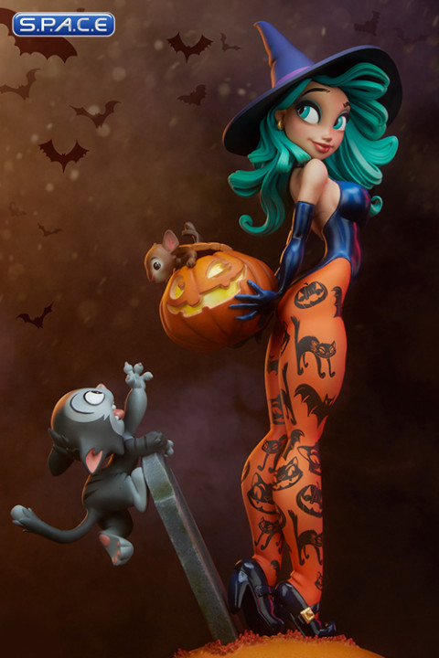 Pumpkin Witch Statue (Chris Sanders Happy HallowQueens Collection)