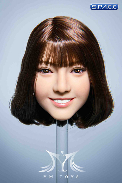 1/6 Scale Airi Head Sculpt (brown bob with bangs)