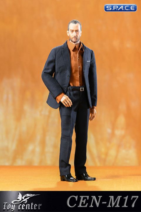 1/6 Scale Narrow Shoulder Suit Set (blue)