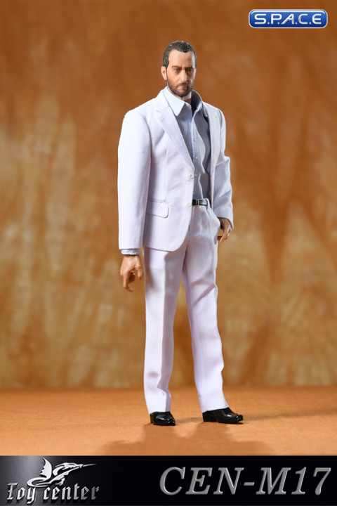 1/6 Scale Narrow Shoulder Two-Button Suit Set (white)