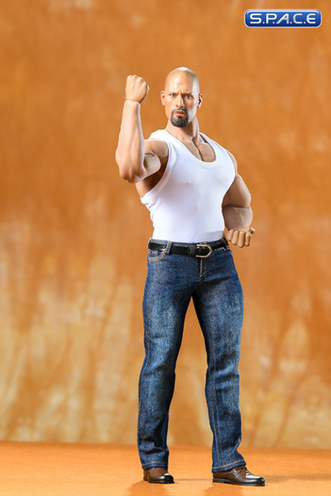 1/6 Scale Tanktop and Jeans Set for muscular men (white)