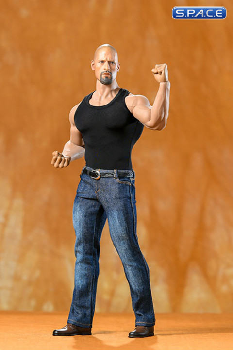 1/6 Scale Tanktop and Jeans Set for muscular men (black)