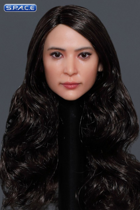 1/6 Scale Mio Head Sculpt (curly dark brown hair)