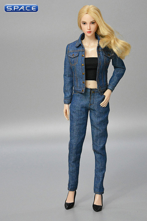 1/6 Scale Female casual denim Set (blue)