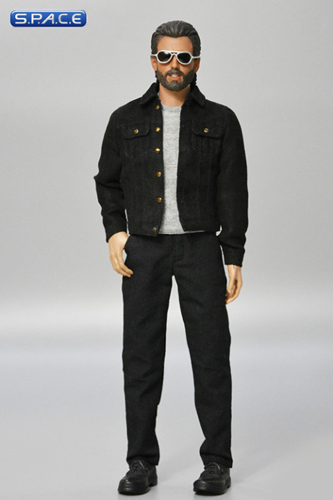 1/6 Scale Mens casual denim Set (black)