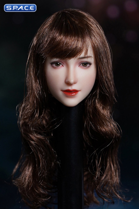 1/6 Scale Christin Head Sculpt (curly long brown hair)