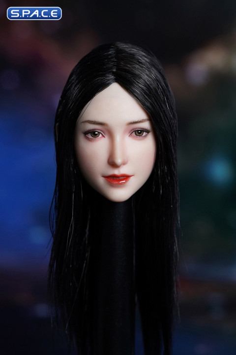 1/6 Scale Christin Head Sculpt (long black hair)