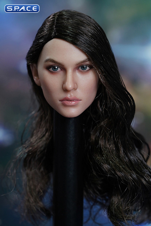 1/6 Scale Jill Head Sculpt (curly long dark brown hair)