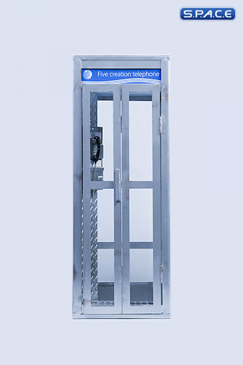 1/6 Scale Telephone Booth (silver)